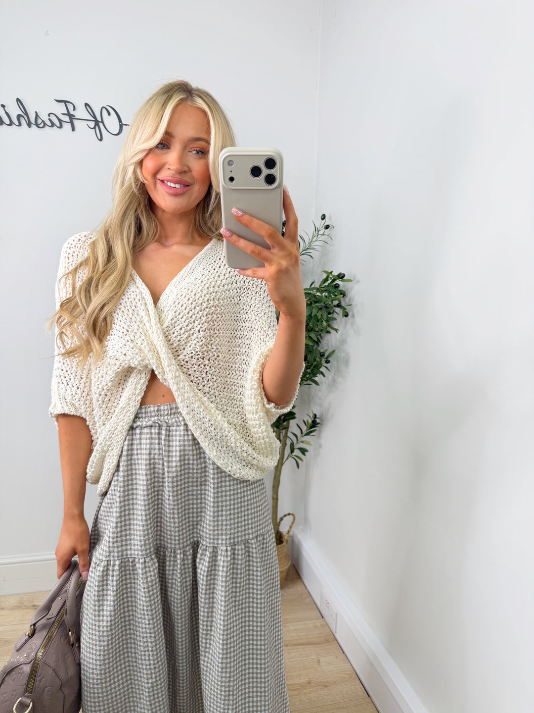 Crochet Cross Over - Cream