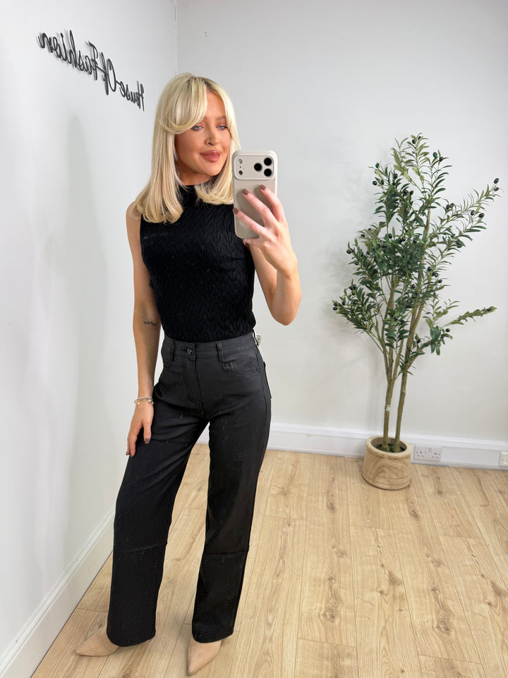 Nola Knotted Top - Black