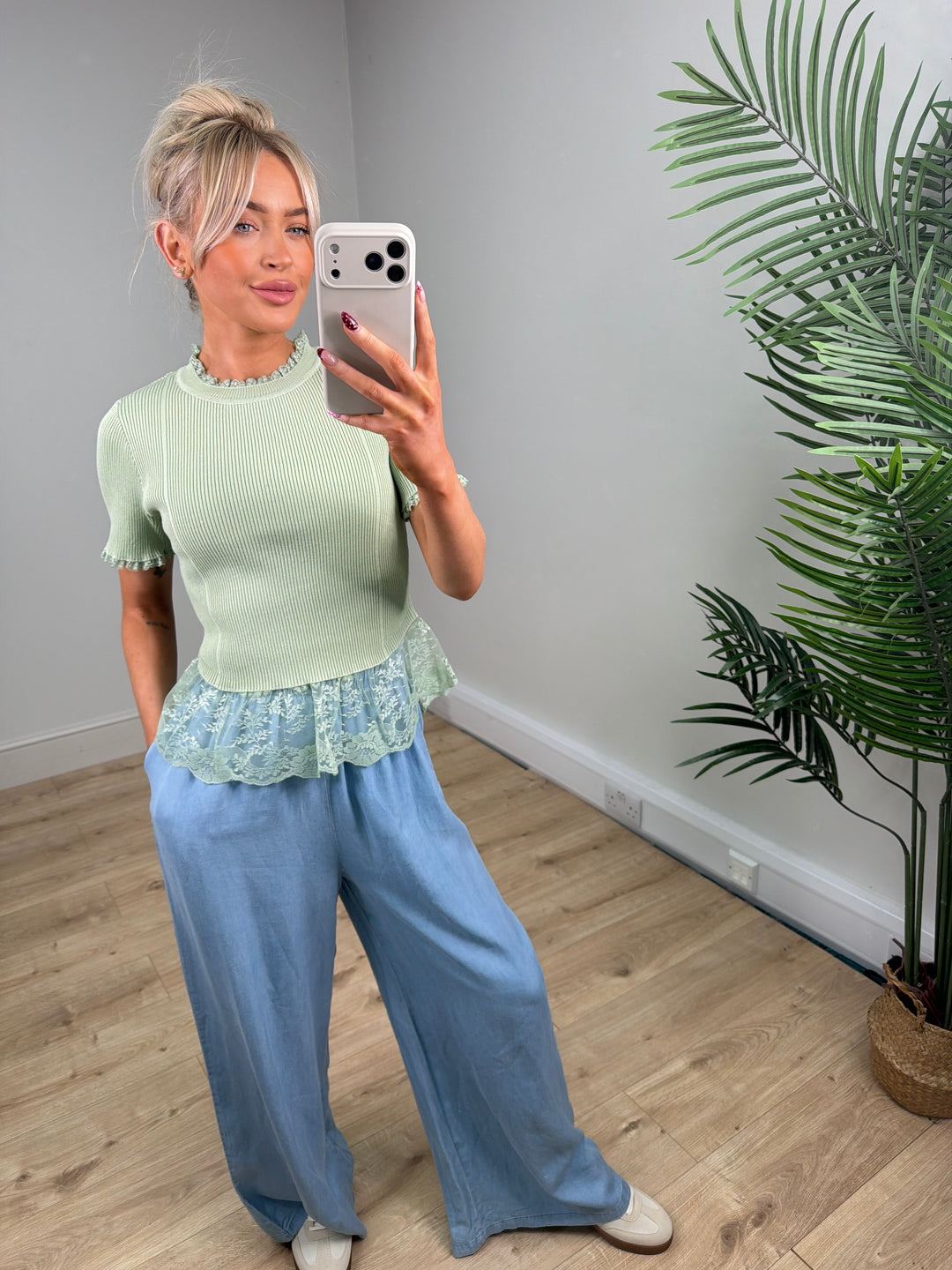 Violet Top - Sage Green