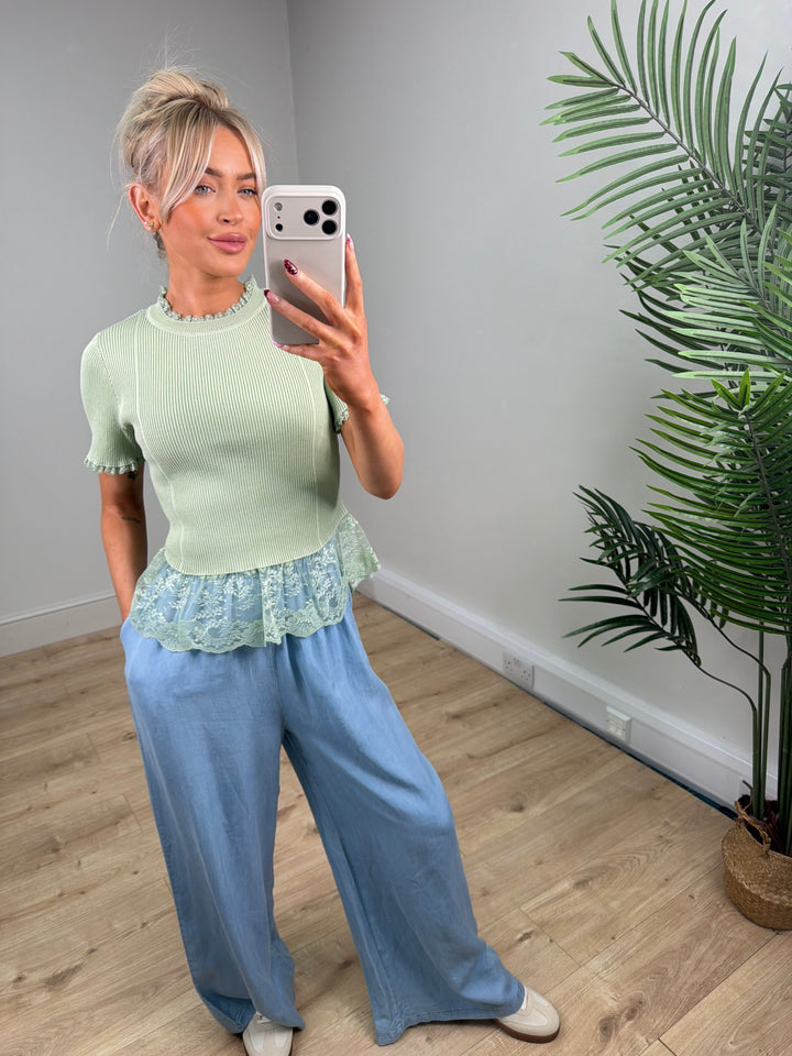 Violet Top - Sage Green