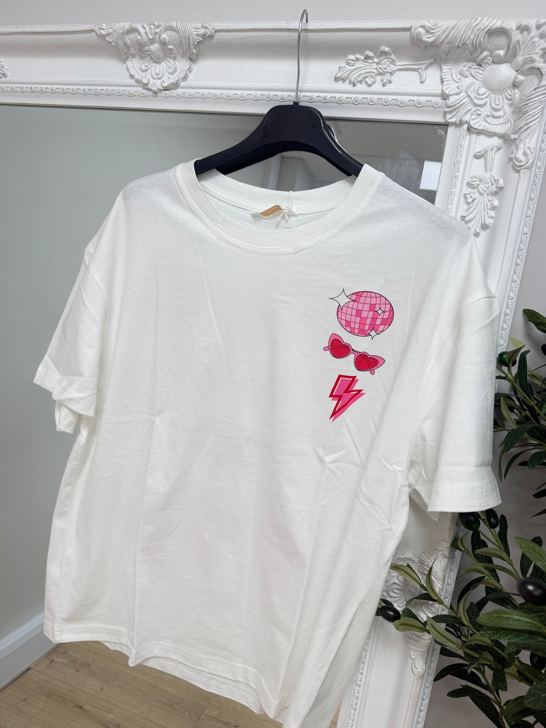 Pink printed Tee