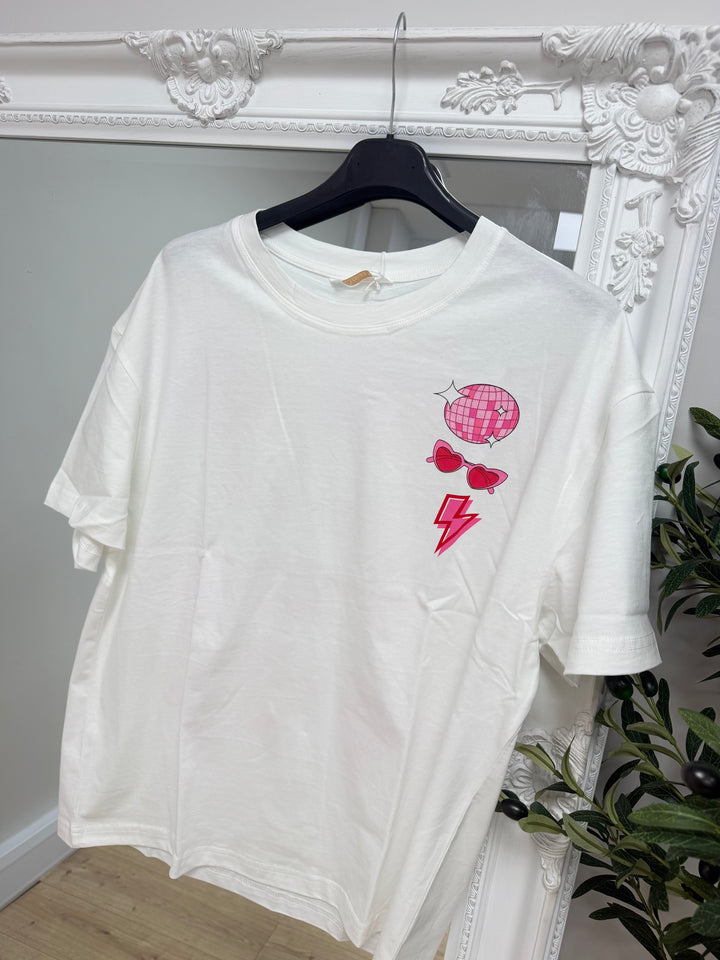 Pink printed Tee
