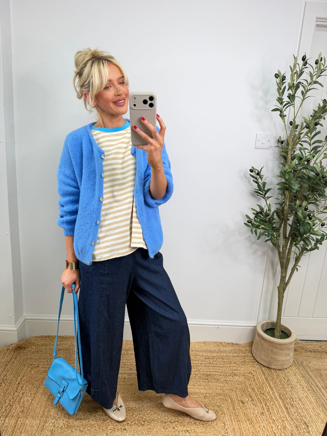 Kassia Cardigan -  Ocean Blue Long Sleeve