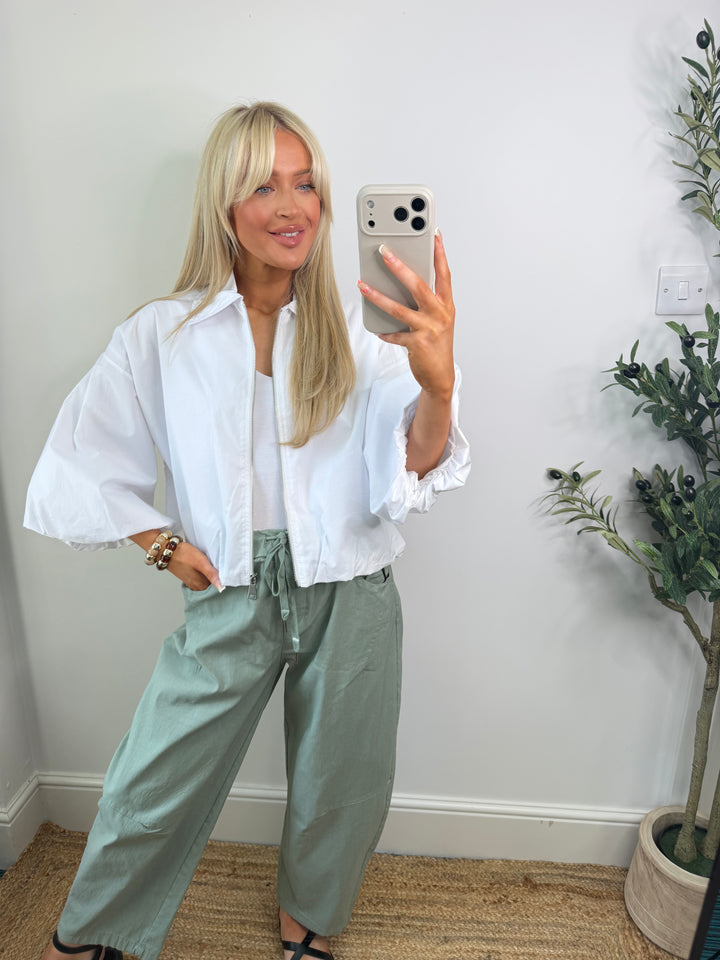 Paloma Bomber - White