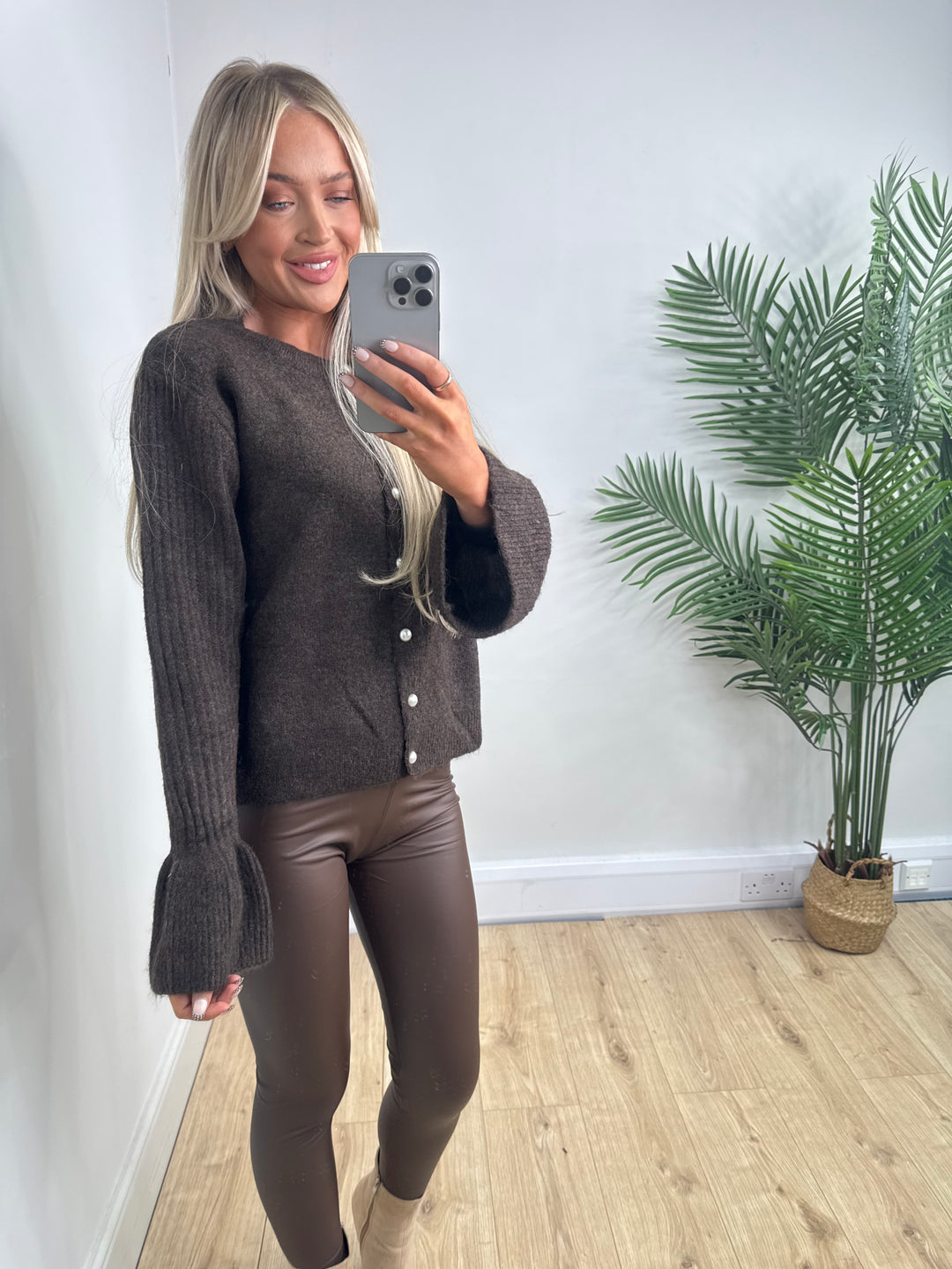 Pu Leggings - Chocolate