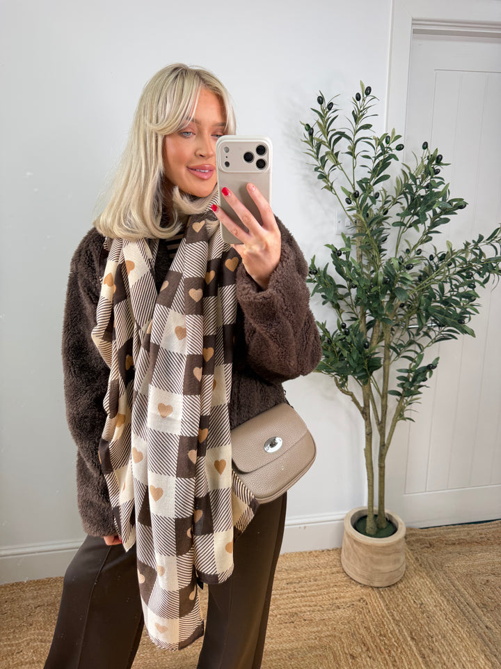 Chocolate Heart Scarf