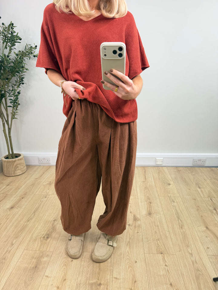 Maria Cord Balloon Trousers