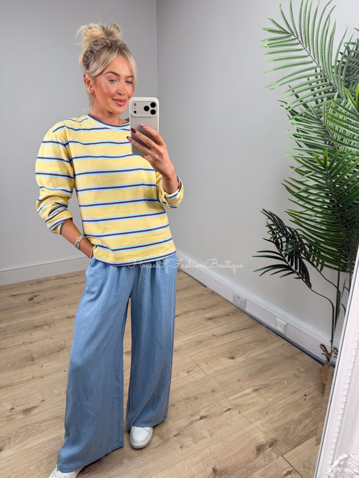 Briella Sweatshirt Tshirt - Lemon