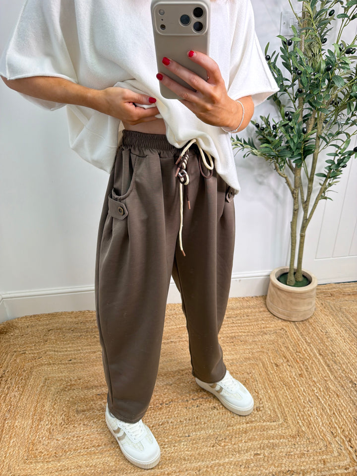 Jodie Pocket Jogger - Chocolate