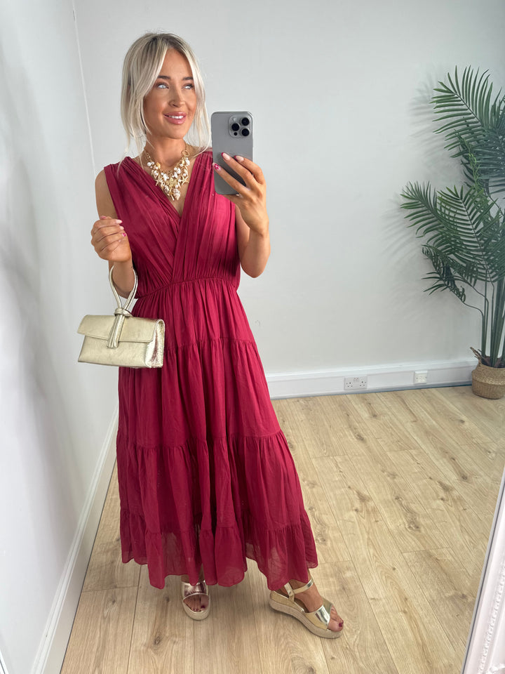 Amaya Dress - Burgundy