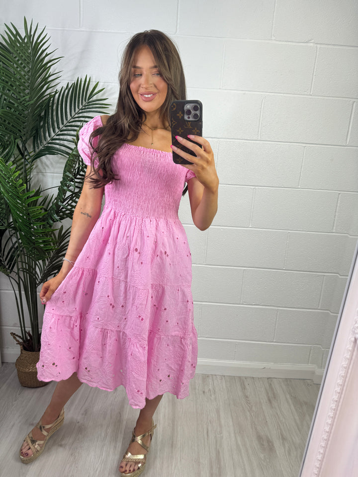 Darina Dress - Bubblegum Pink