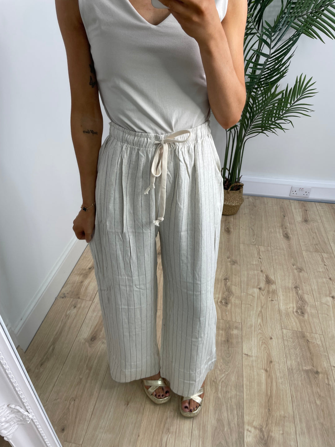 Greta Pinstripe Trousers