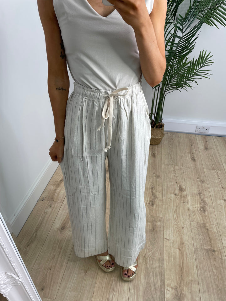 Greta Pinstripe Trousers