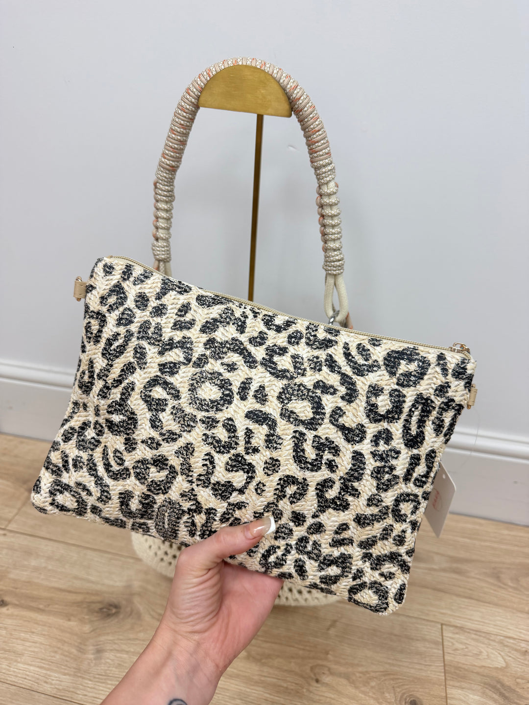 Leopard Clutch - Black