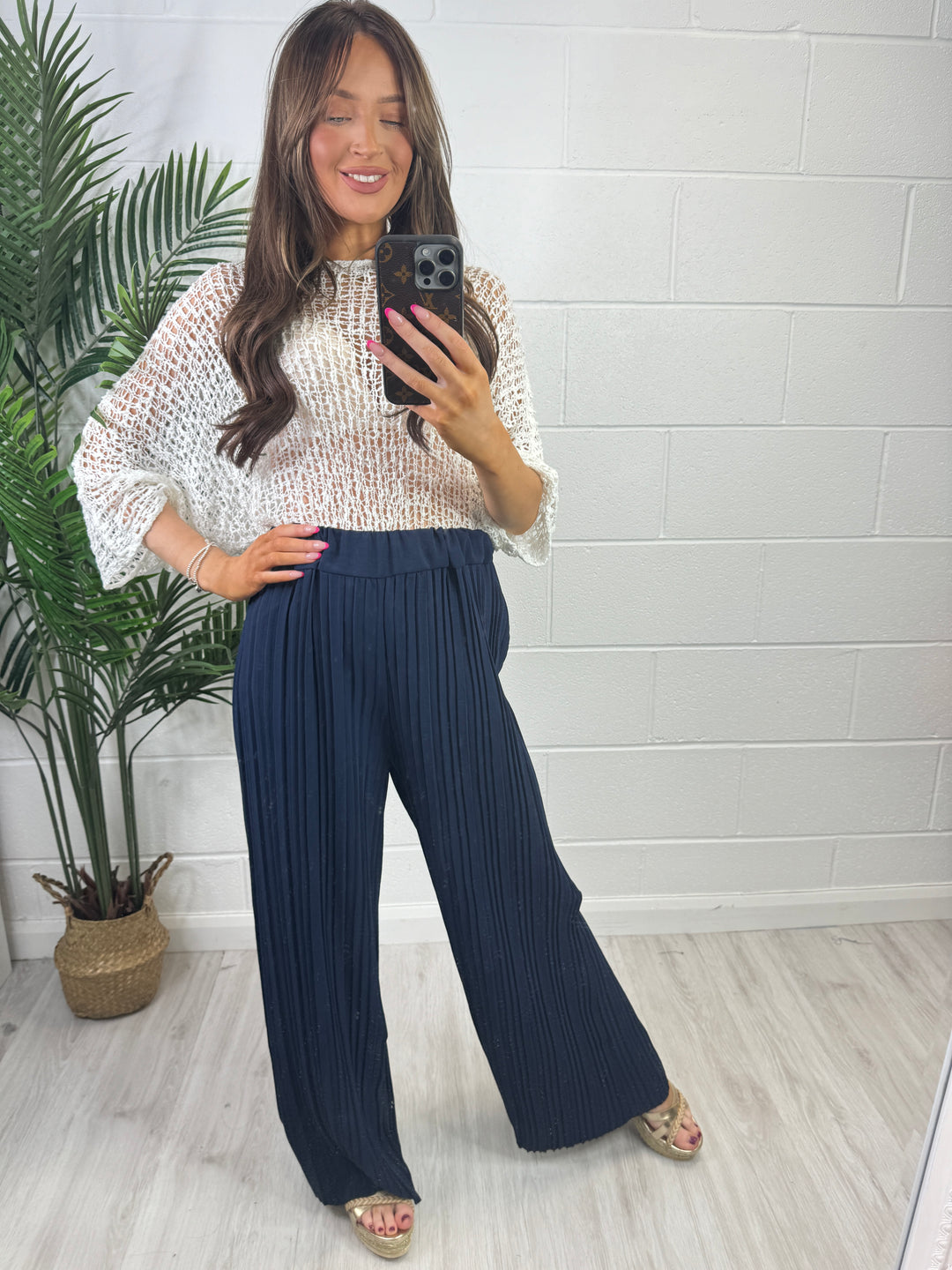 Madelyn Pleated trousers - Navy