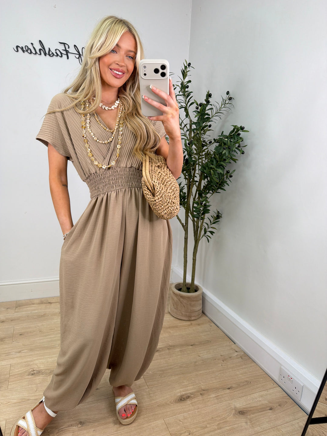 Kiara Jumpsuit - Tan