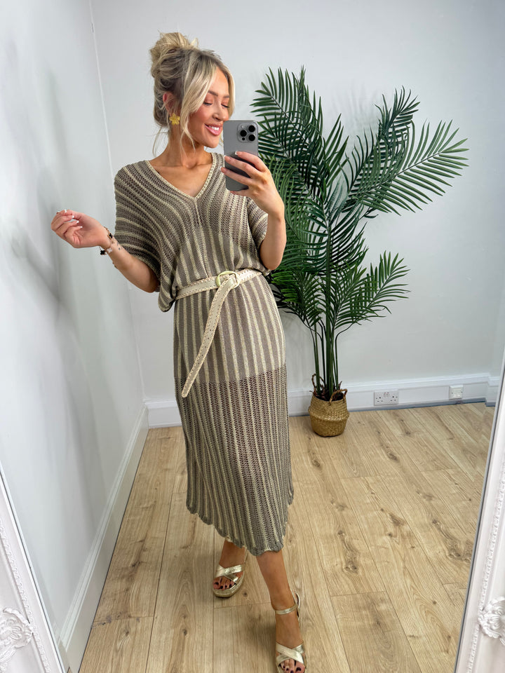 Anouk Crochet Dress - Mocha