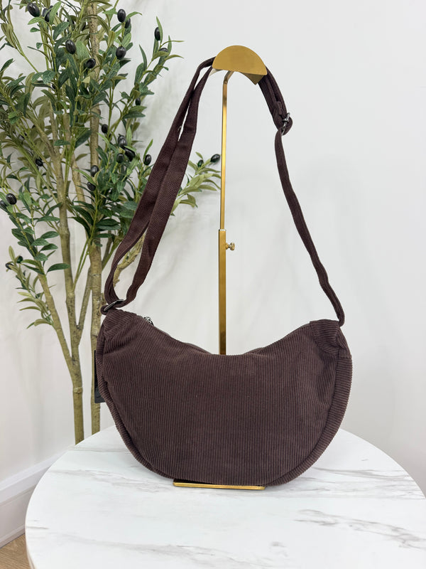 Cord Sling Bag - Chocolate