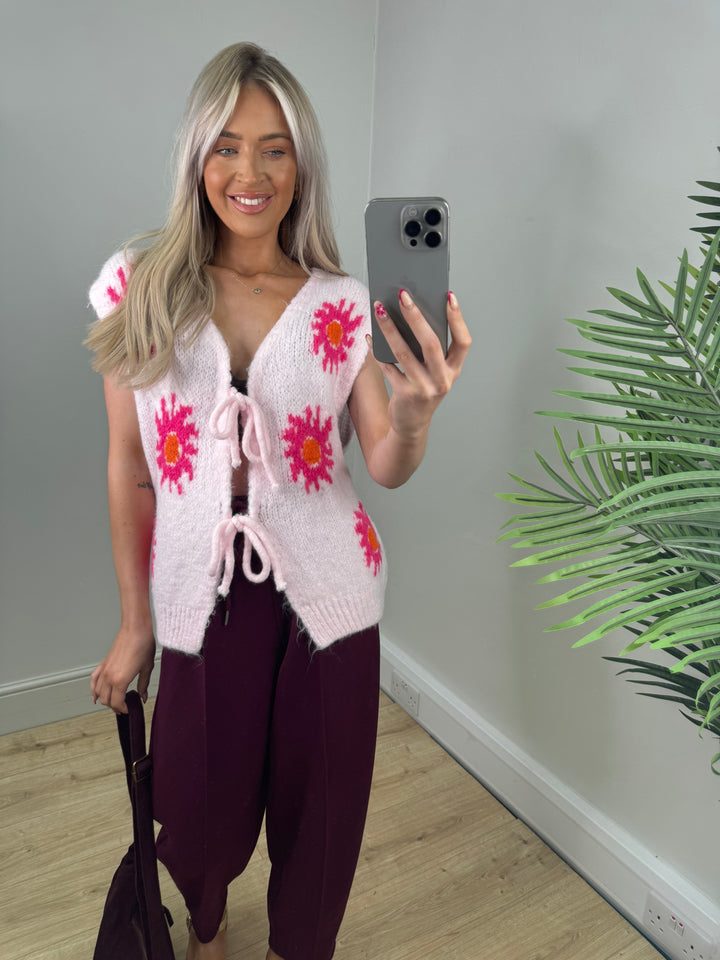 Isabella Tie Top - Pink