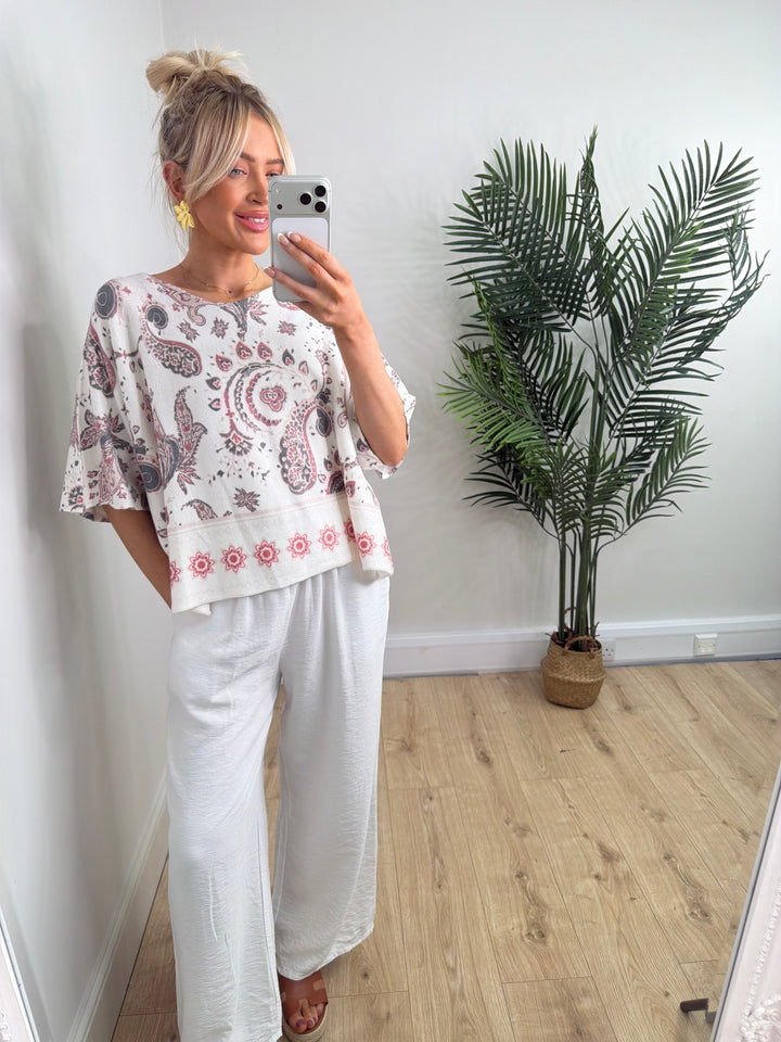 Printed Paisley Kennedy - Cream