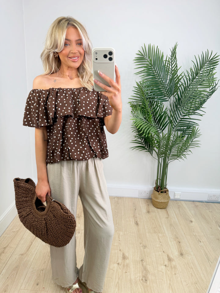 Cotton Wide Leg Trousers