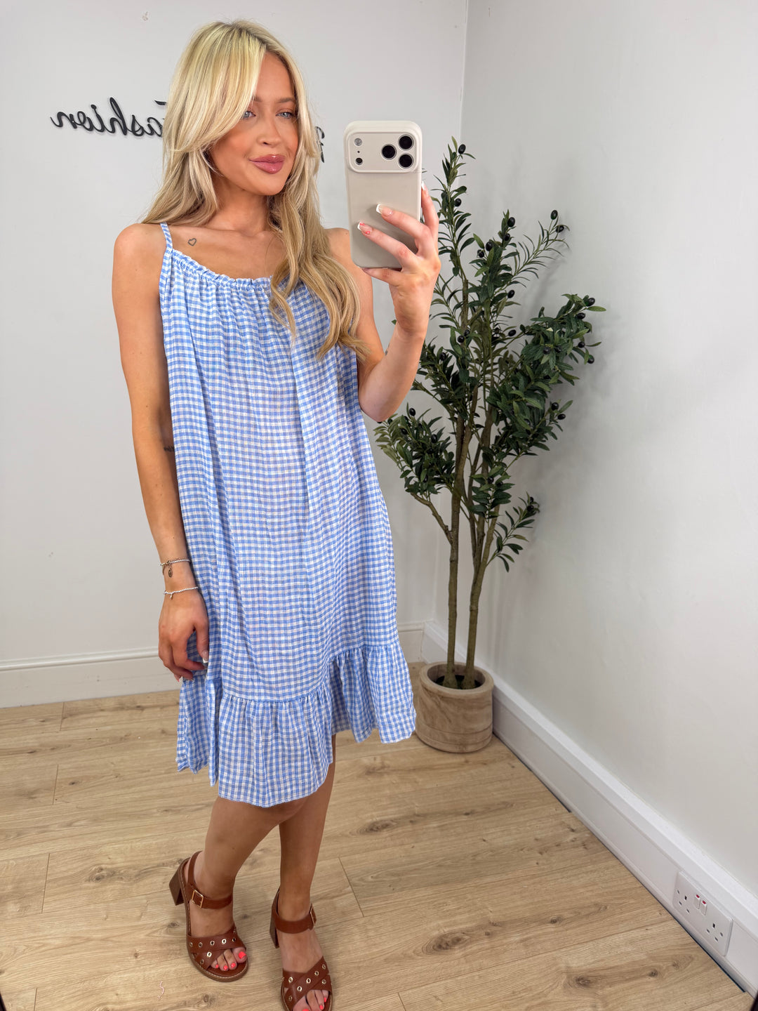 Beatrice Gingham Sun Dress