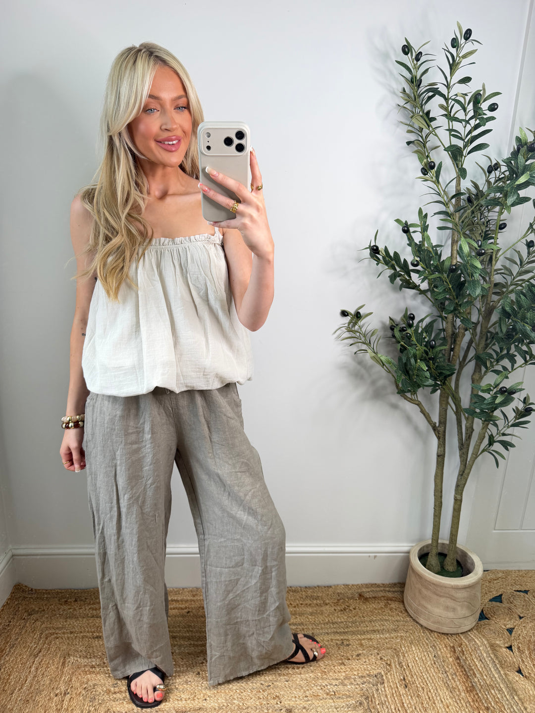 Milo Linen Trousers - Mocha