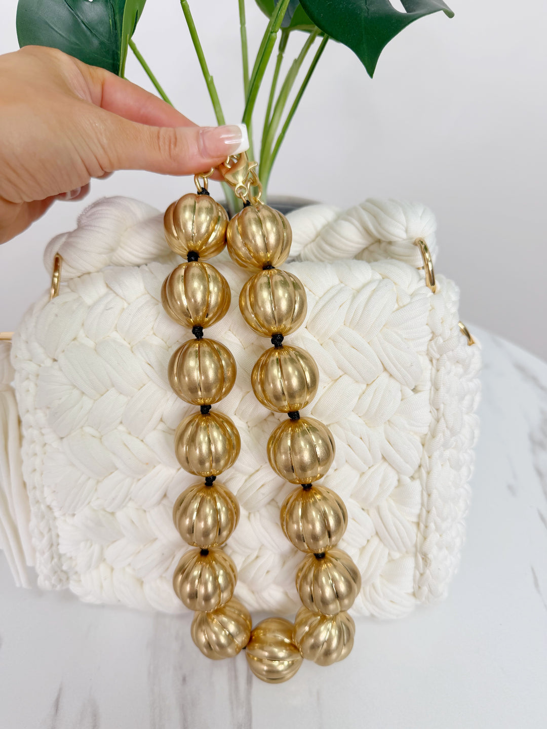 Gold Beaded Necklace