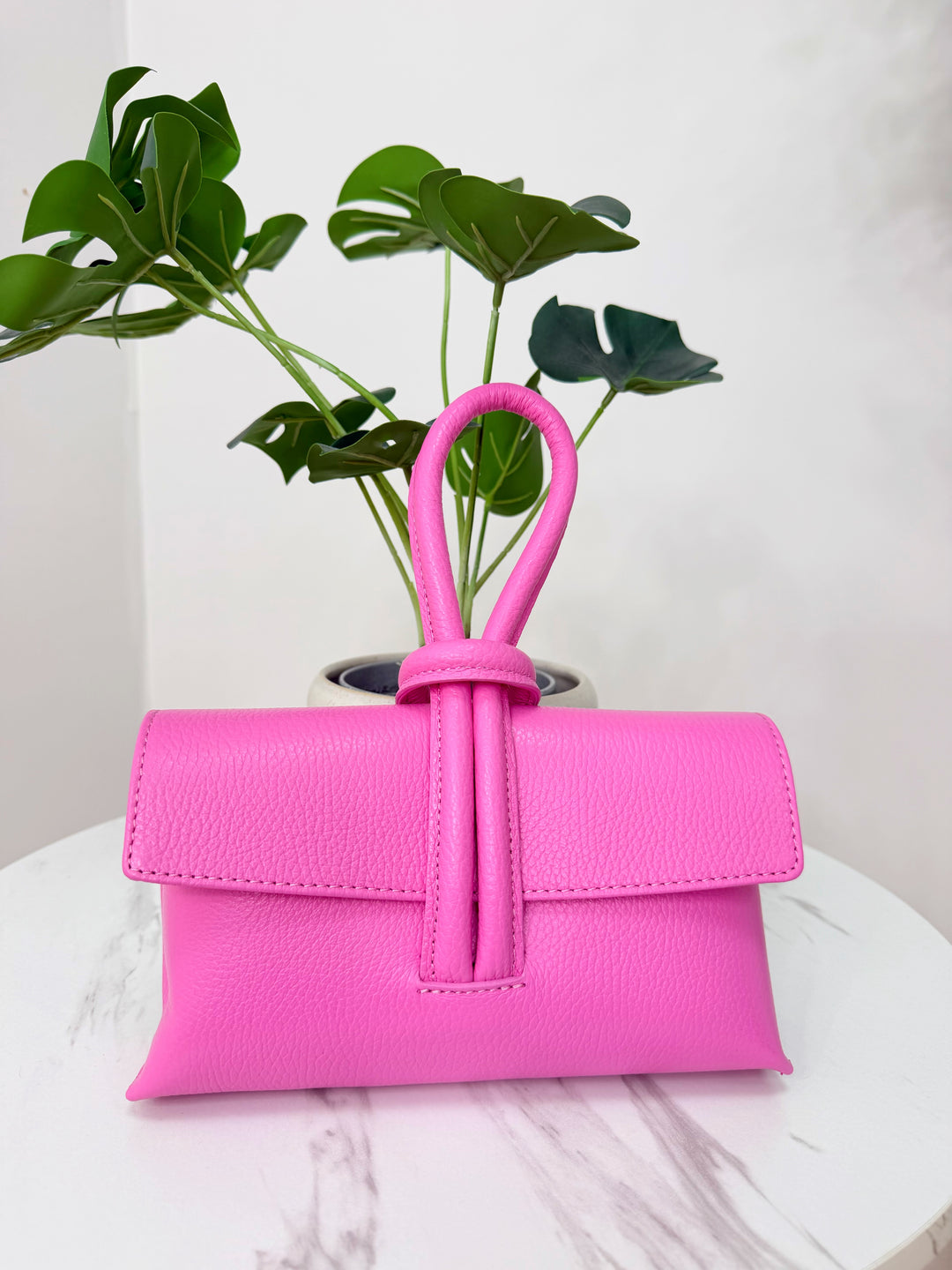 Loop Bag - Real Leather Candy Pink