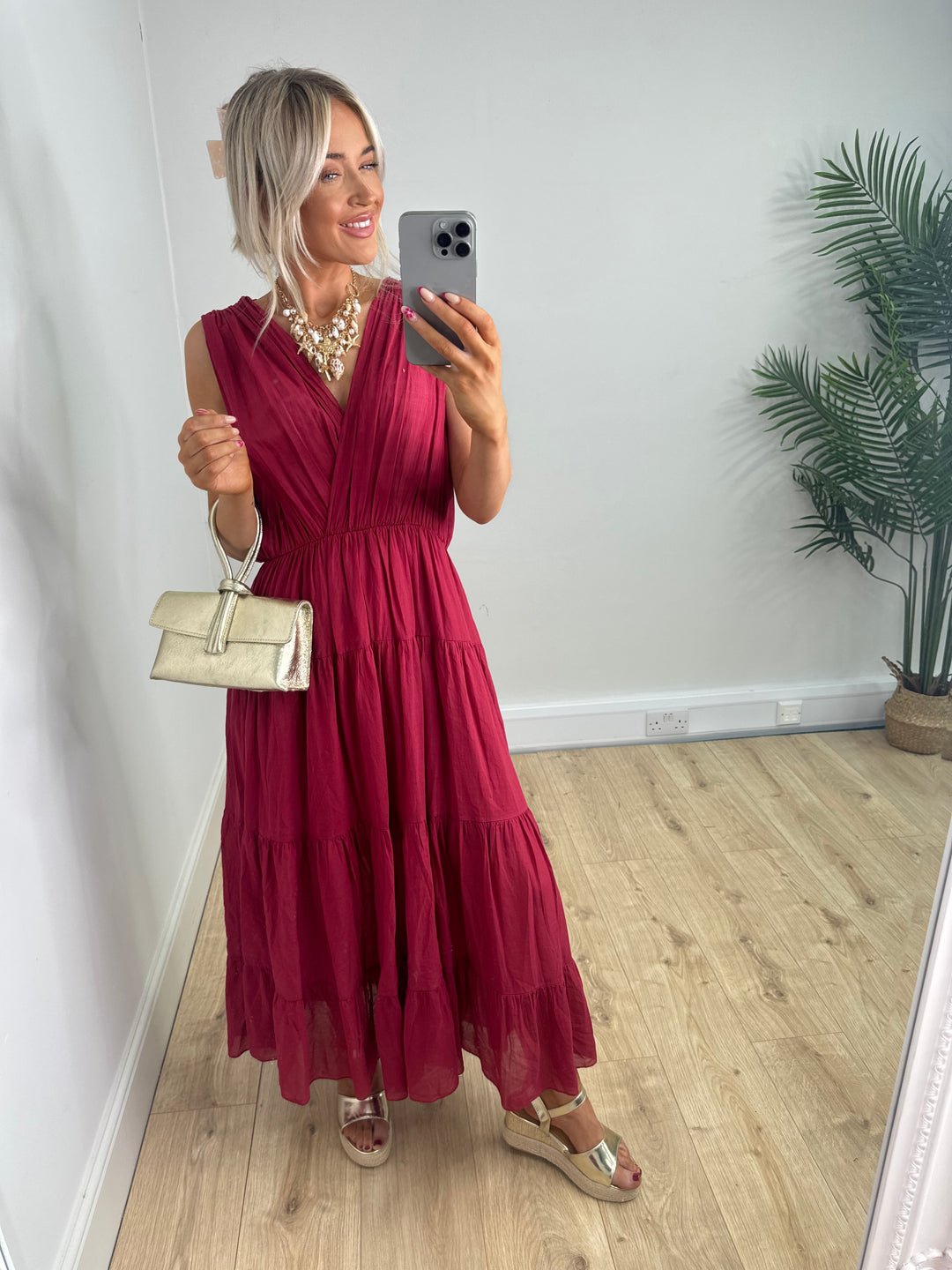 Amaya Dress - Burgundy