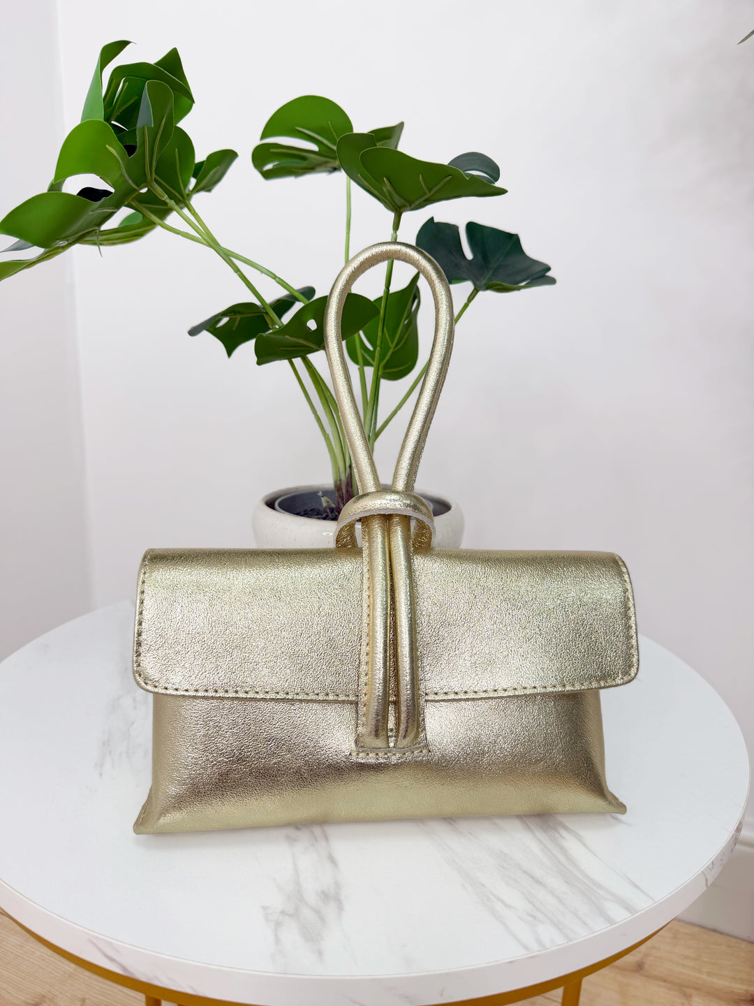 Loop Bag - Real Leather Gold