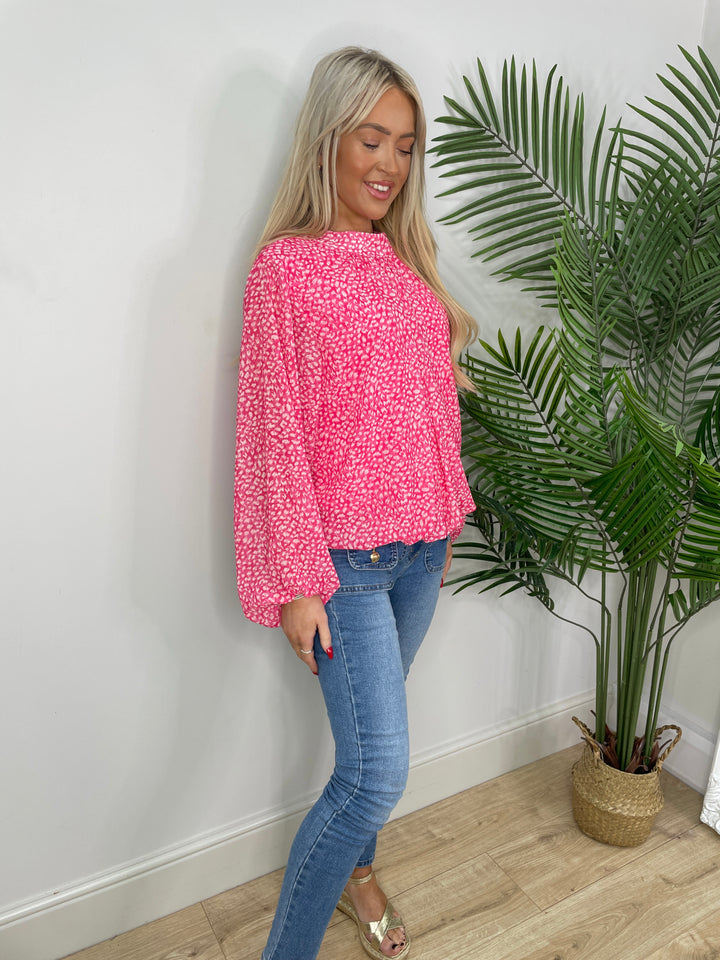 Leah Bubble Top - Pink