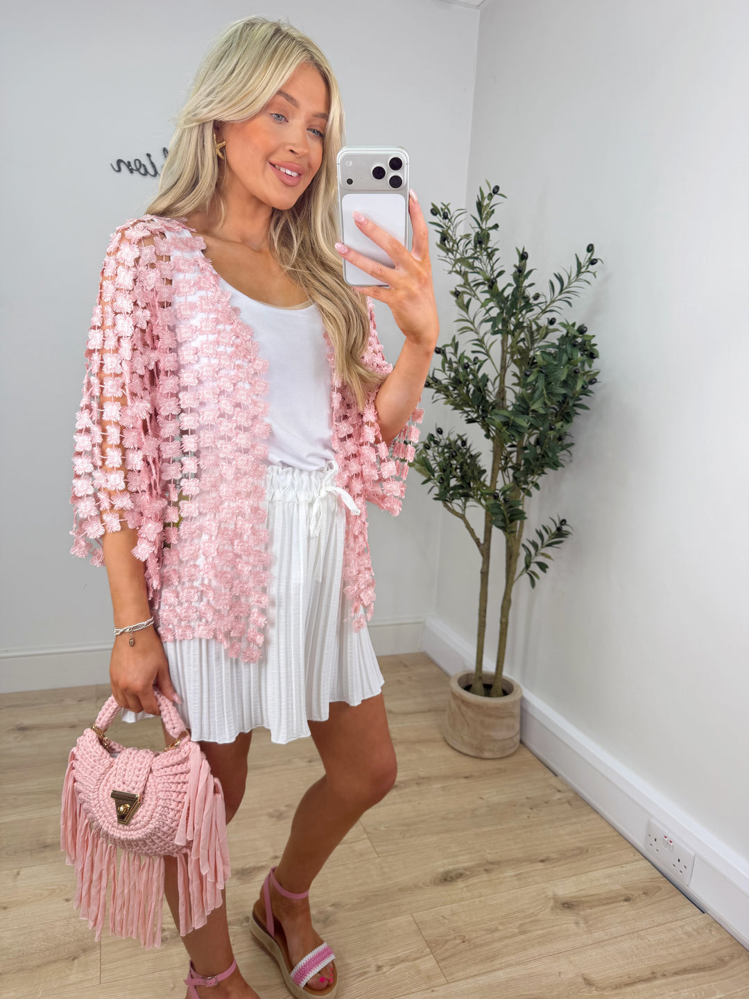 Flower Cardigan - Pink