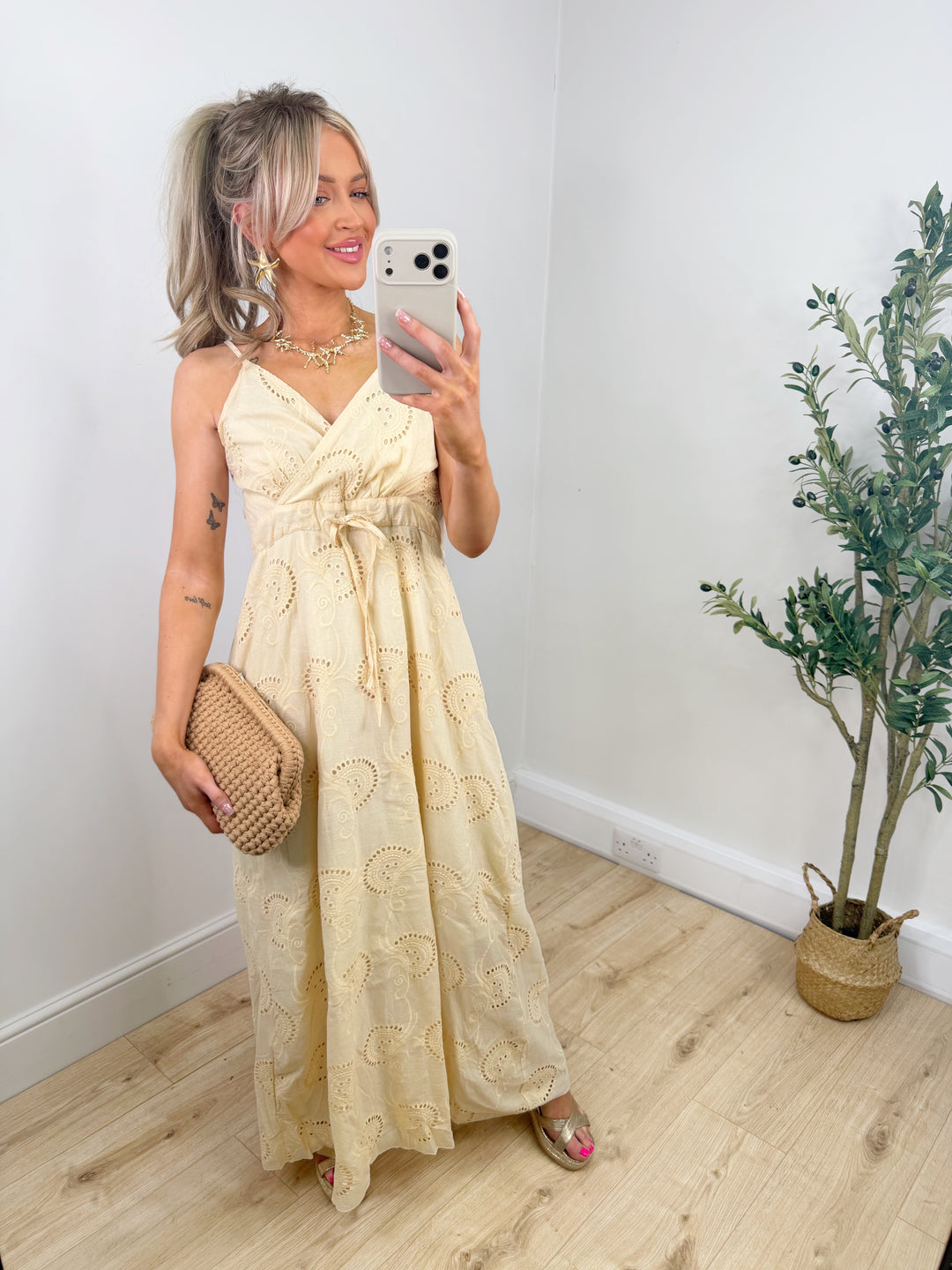 Cleo Dress - Maxi Beige