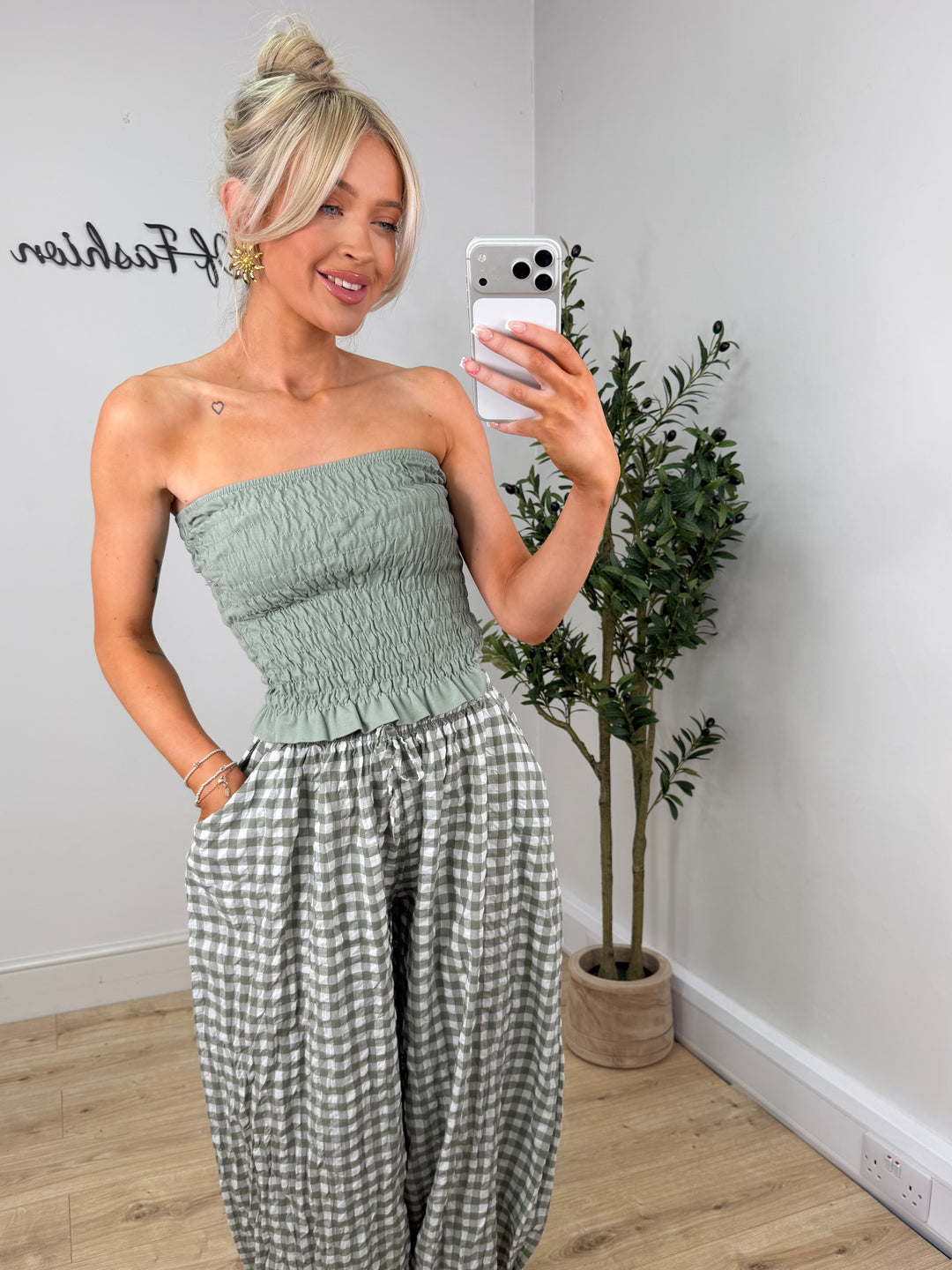 Boob Tube Top - Pale Khaki