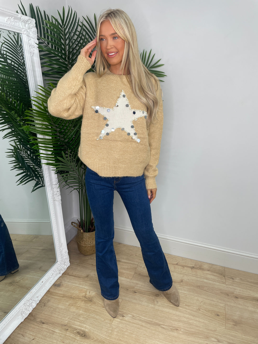 Mandy Star Top - Camel