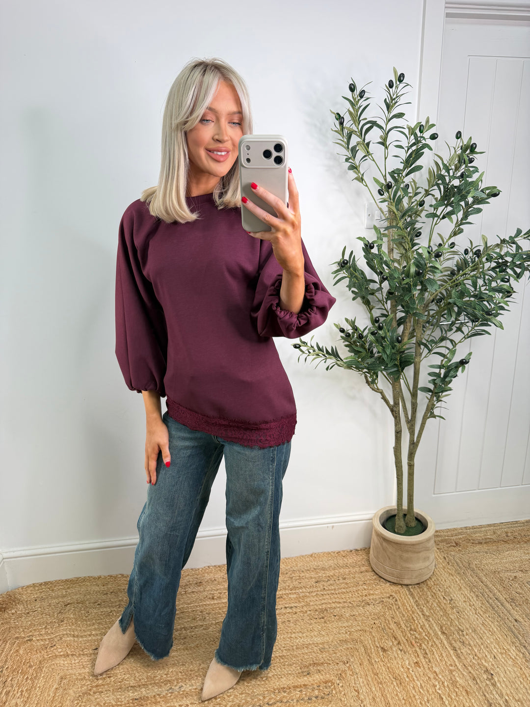 Stella Sweatshirt - Wine