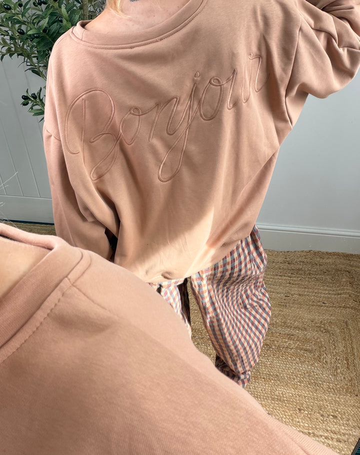 Bonjour Sweatshirt - Terracotta