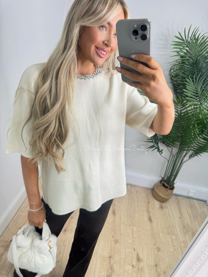 Jewel Top - Cream