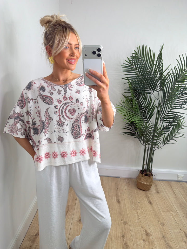 Printed Paisley Kennedy - Cream