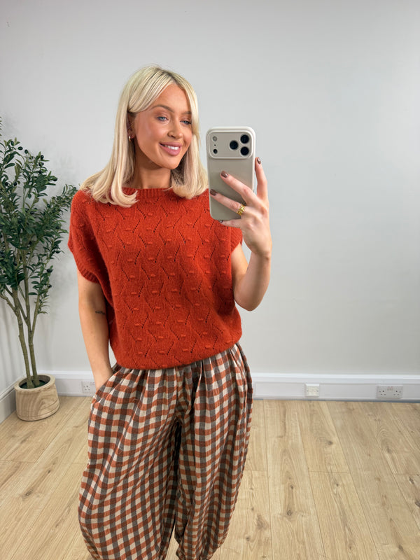 Camden Bobble Knit - Rust