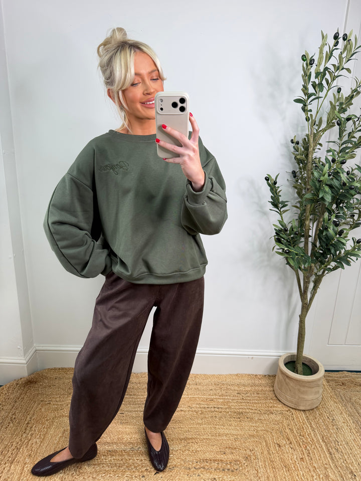 Bonjour Sweatshirt - Khaki