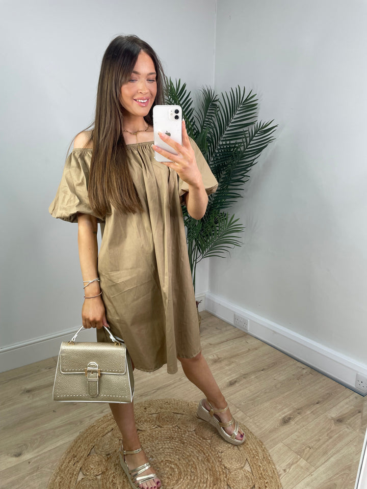 Bonnie Smock Dress - Camel