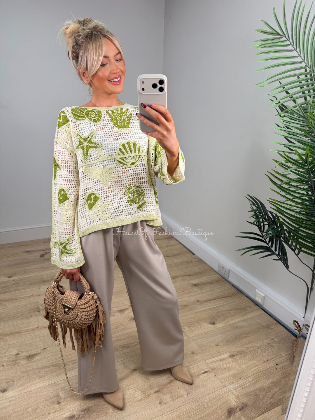 Starfish Crochet Top - Lime