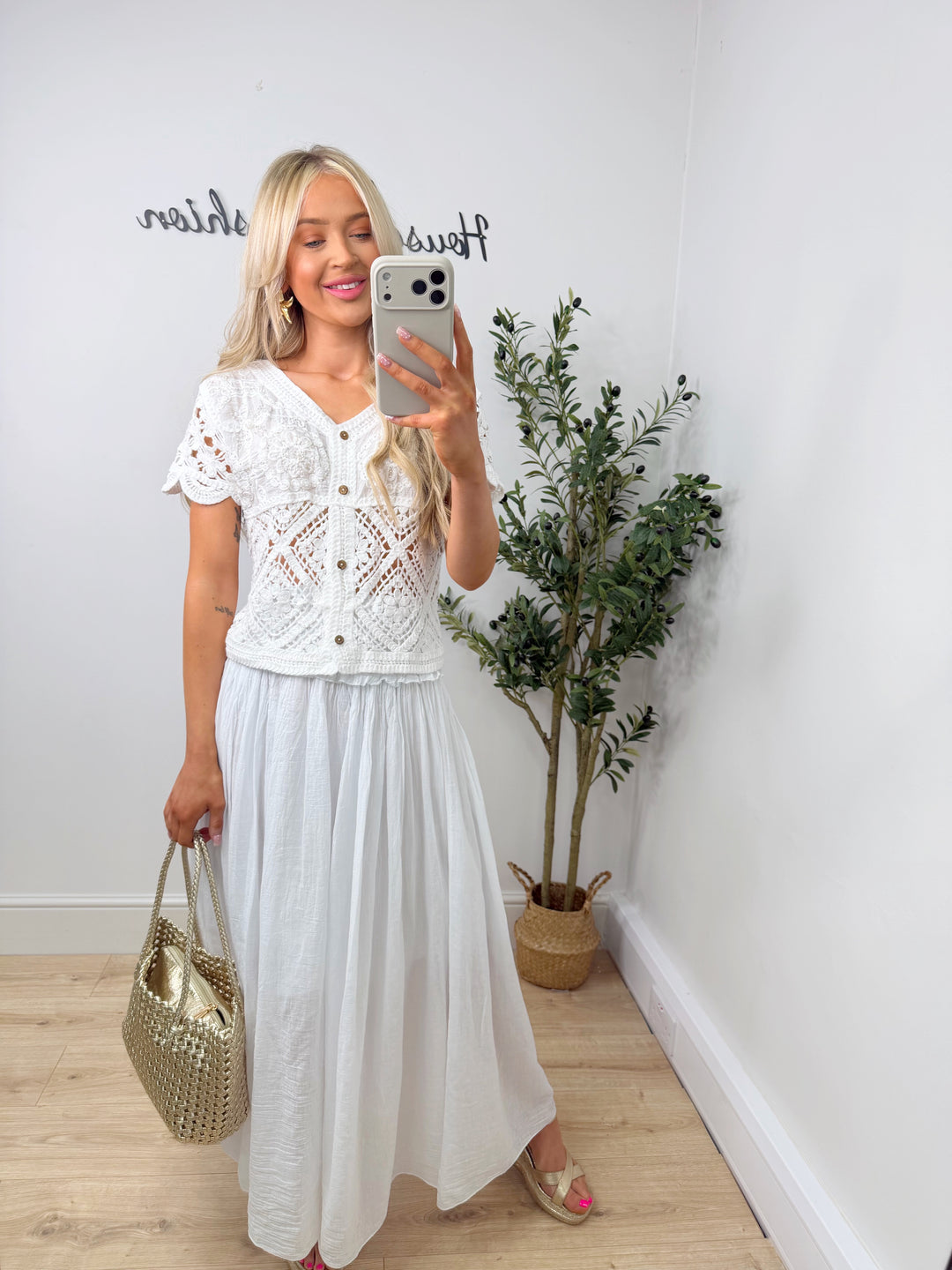 Tribal Skirt - White