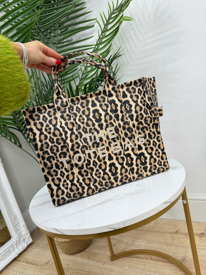 Leopard Tote Bag - Large