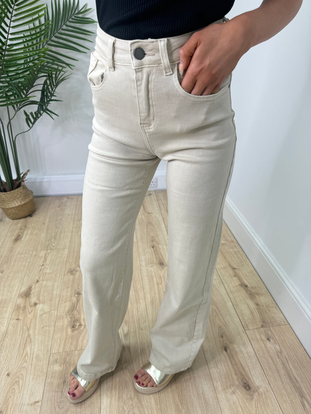 Mabel Jeans - Beige