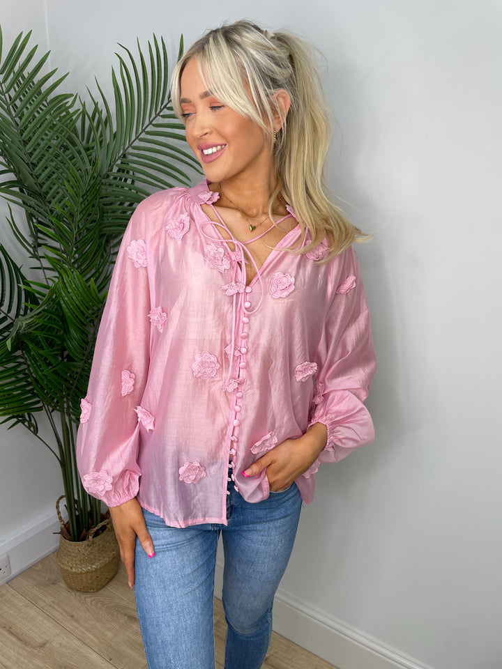 Arabella Blouse - Baby Pink
