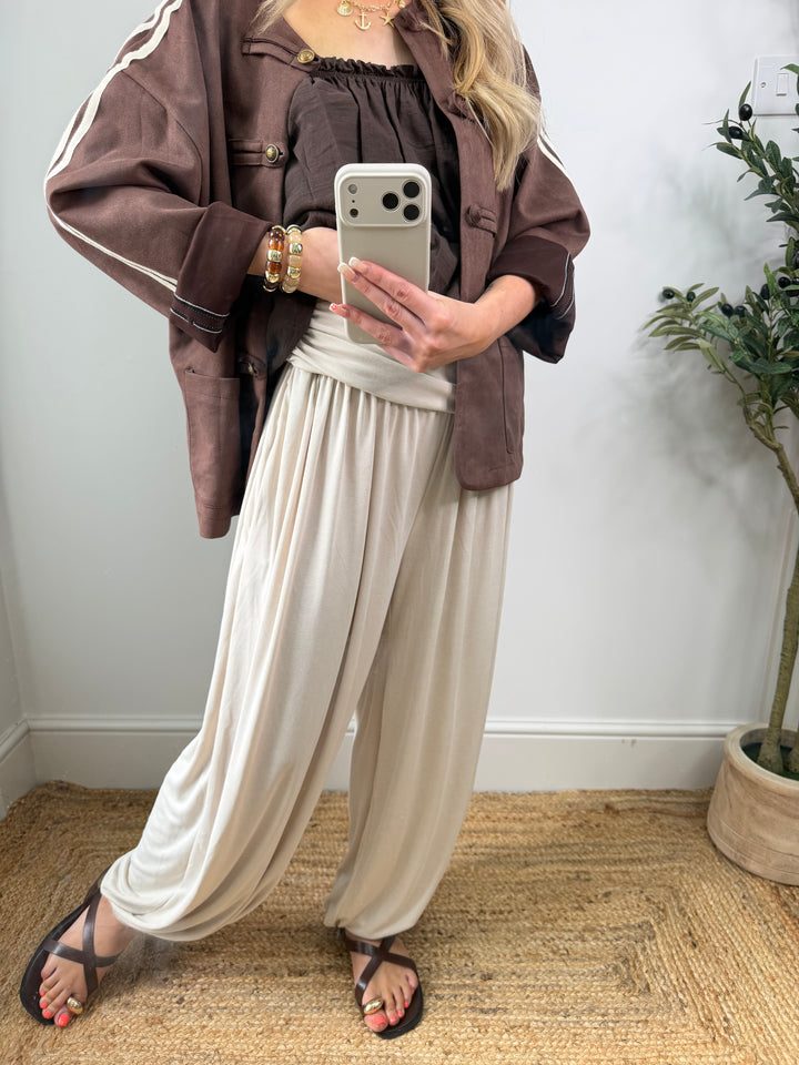 Jersey Harems - Cream