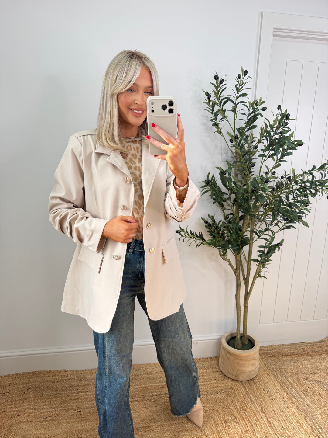 Military Blazer - Cream